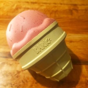 BARK Super Chewer I-Squeak Cone Ice Cream Dog Toy NWOT